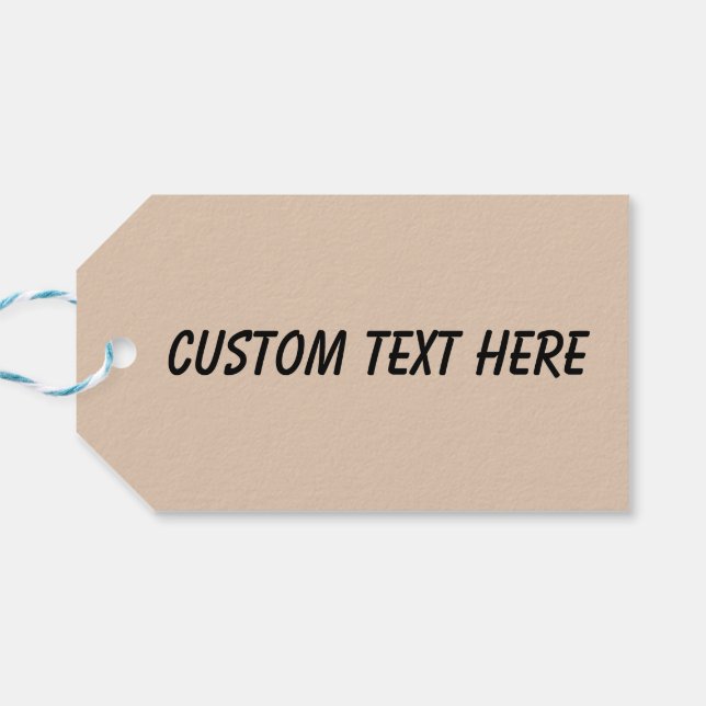 Étiquettes-cadeau Couleur uni beige Palomino (Dos Horizontal)