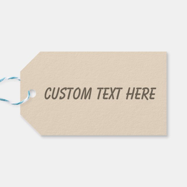 Étiquettes-cadeau Couleur uni Champagne beige (Dos Horizontal)