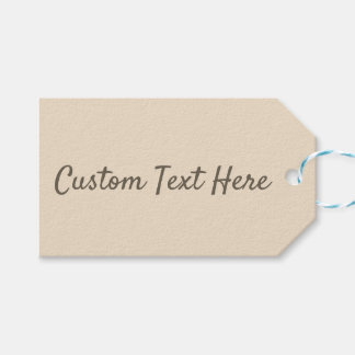 Étiquettes-cadeau Couleur uni Champagne beige