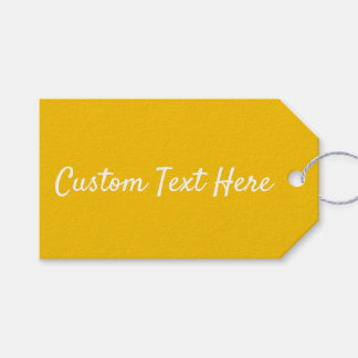 Étiquettes-cadeau Couleur uni jaune soleil