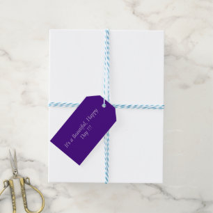 Étiquettes-cadeau Couleur violet robuste 400080 - Message personnali