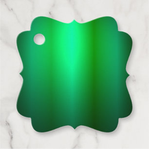 Étiquettes Cadeau Couleurs blanches en vert personnalisé Modèle tend