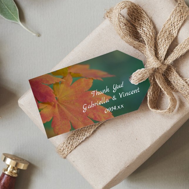Étiquettes-cadeau Couleurs d'automne Mariage Merci Favoriser les éti (Créateur téléchargé)