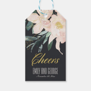 ÉTIQUETTES-CADEAU COULEURS MARIAGES EN BUNCH FLORAL NOIR