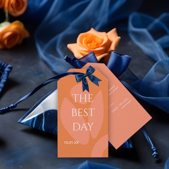 Étiquettes-cadeau Couleurs modernes Mariage Collage (Créateur téléchargé)