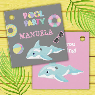 ÉTIQUETTES CADEAU COULEURS PASTEL ORCA FLOT POOL PARTY