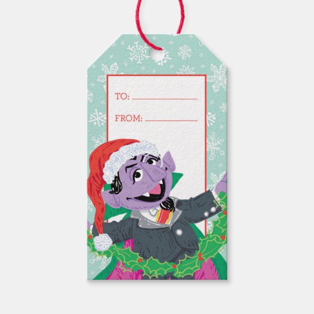Étiquettes-cadeau Count von Count Holiday Scribble (Devant)