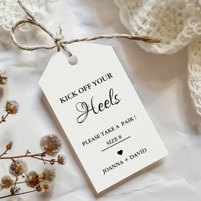 Étiquettes-cadeau Coup de vos talons pour la danse pieds Mariage Sig (Créateur téléchargé)