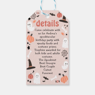 Étiquettes-cadeau Couper Éffrayant Halloween Premier anniversaire Dé
