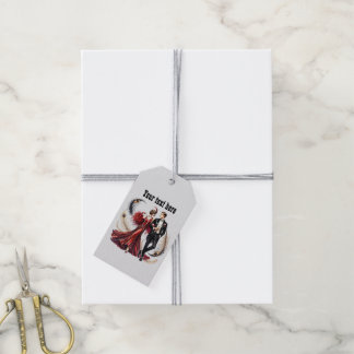 Étiquettes-cadeau Couple Art Déco élégant personnalisable 