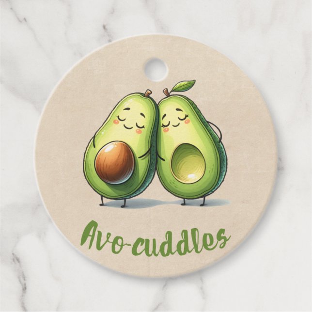 Étiquettes Cadeau Couple Avocado (Devant)