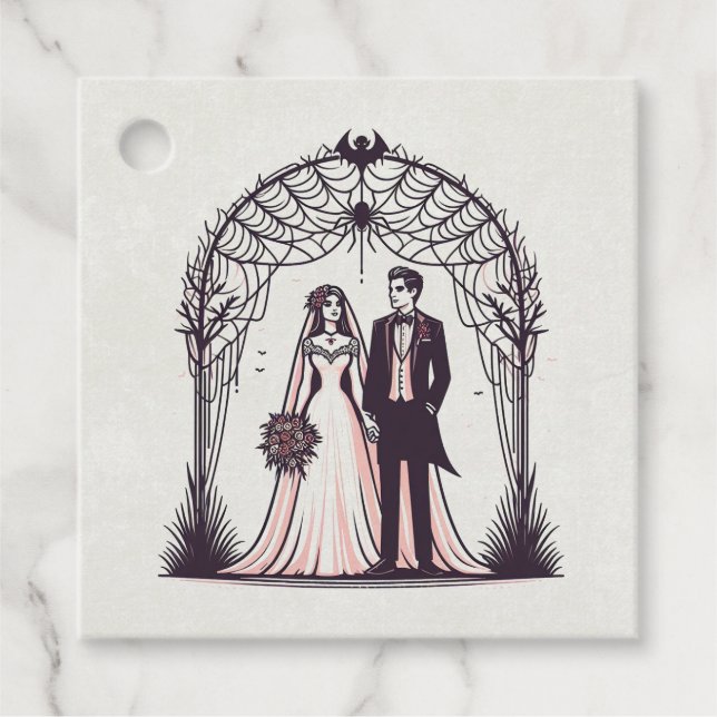 Étiquettes Cadeau Couple de vampires (Devant)