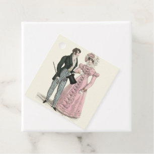 Étiquettes Cadeau Couple Mariage Antique 1823 Homme Femme Mode