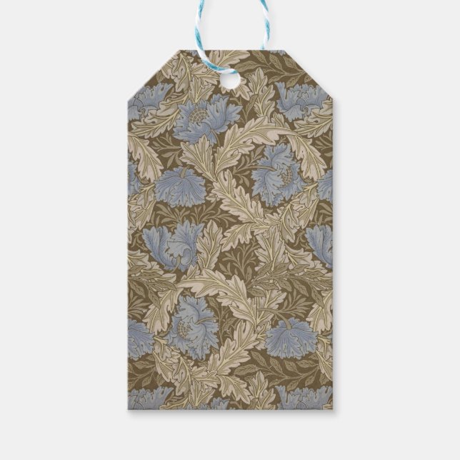 Étiquettes-cadeau Couronne bleue (par William Morris) (Devant)