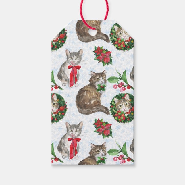 Étiquettes-cadeau Couronne de chat adorable (Devant)