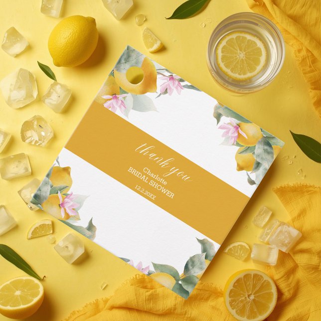 Étiquettes Cadeau Couronne de Citron "Budget Main Squeeze" Baby Show (Créateur téléchargé)