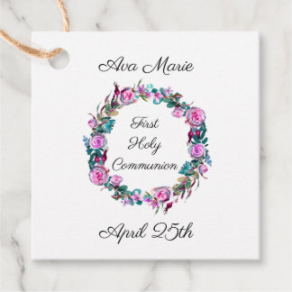 Étiquettes Cadeau Couronne de communion