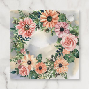 Étiquettes Cadeau Couronne de jardin sereine : Élégance florale past