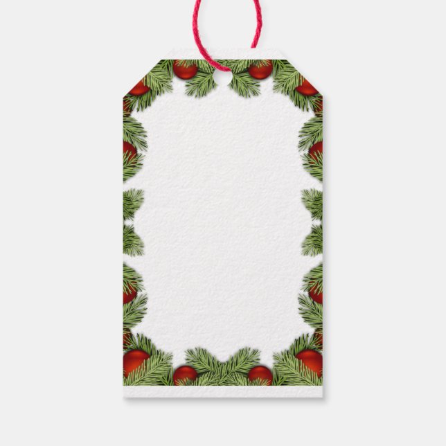 Étiquettes-cadeau Couronne de Noël (Dos)