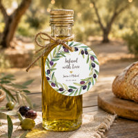 Couronne d'huile d'olive imprégnée de feuillage d'