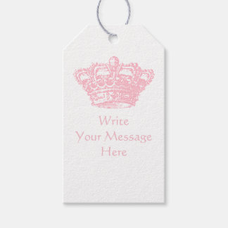 Étiquettes-cadeau Couronne rose - Personnalisez-la