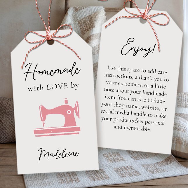 Étiquettes-cadeau Couture artisanale Artisanat Crafter Quilter Étiqu (sewing quilting sew handmade artisanal homemade product tag gifting christmas bridal baby shower)