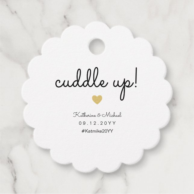 Étiquettes Cadeau Couverture ou châle de mariage hivernal (Devant)