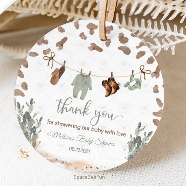 Étiquettes Cadeau Cowboy Baby shower Ouest (cowboy baby shower favor tags, western baby shower tags, little cowboy favor tags, cowboy theme baby)