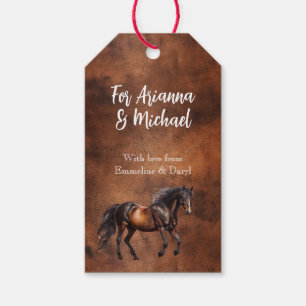 Étiquettes-cadeau Cowboy du Cheval Occidental