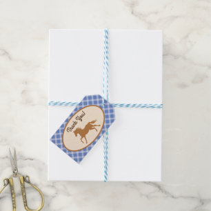 Étiquettes-cadeau Cowboy Horse Pony Cute 1er Anniversaire Thème de f