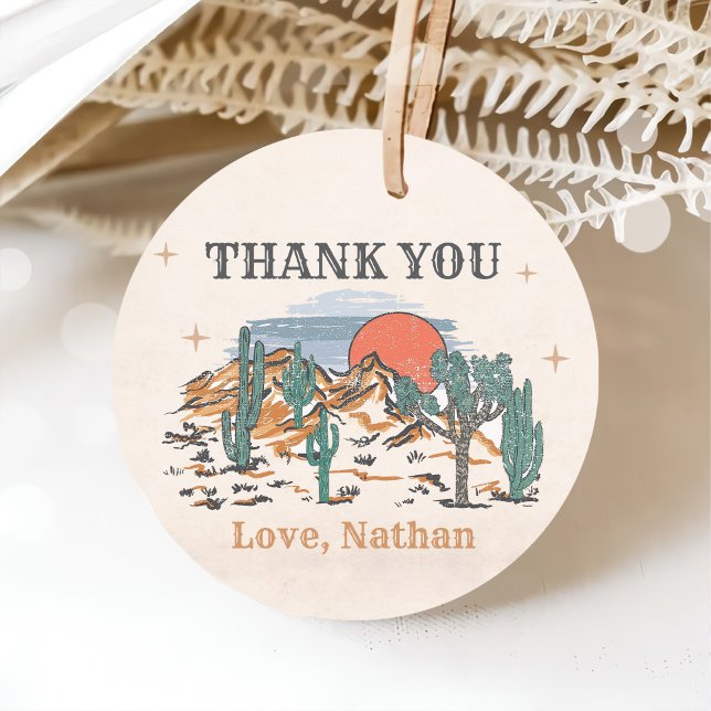 Étiquettes Cadeau Cowboy Western Rodeo 1er anniversaire (Créateur téléchargé)