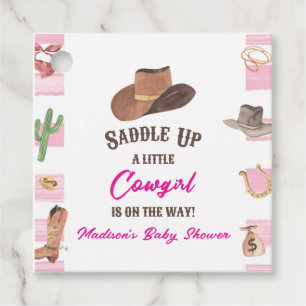 Étiquettes Cadeau Cowgirl Western Rodeo Wild West Baby shower