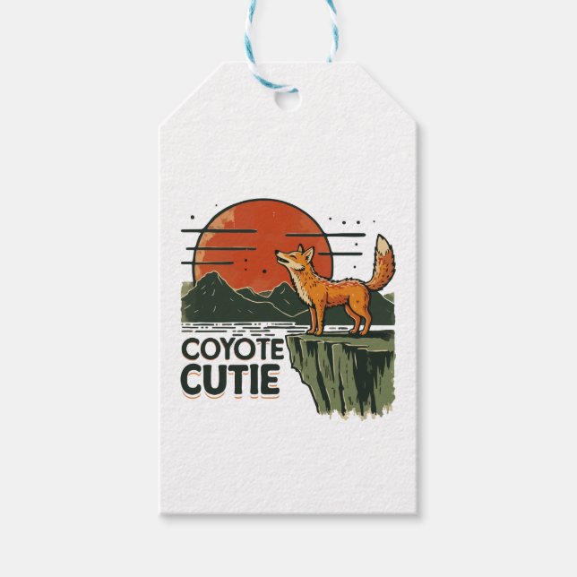 Étiquettes-cadeau Coyote (Devant)