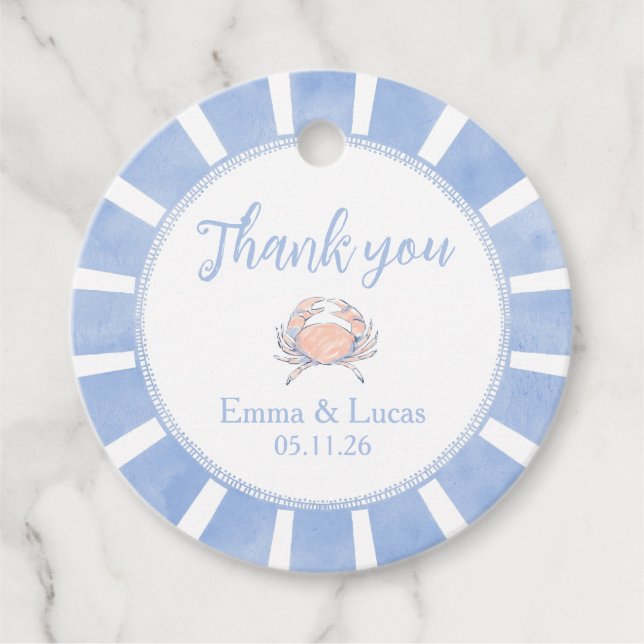 Étiquettes Cadeau crabe (Devant)