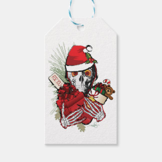 Étiquettes-cadeau Crâne de Noël