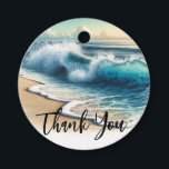 Étiquettes Cadeau Crashing Ocean Waves Rustic Coastal Beach Wedding<br><div class="desc">personnaliser avec ou sans texte</div>