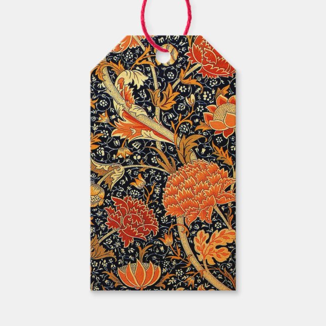 Étiquettes-cadeau Cray, motif populaire de William Morris, (Devant)