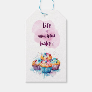 Étiquettes-cadeau Création de gâteau sucré 
