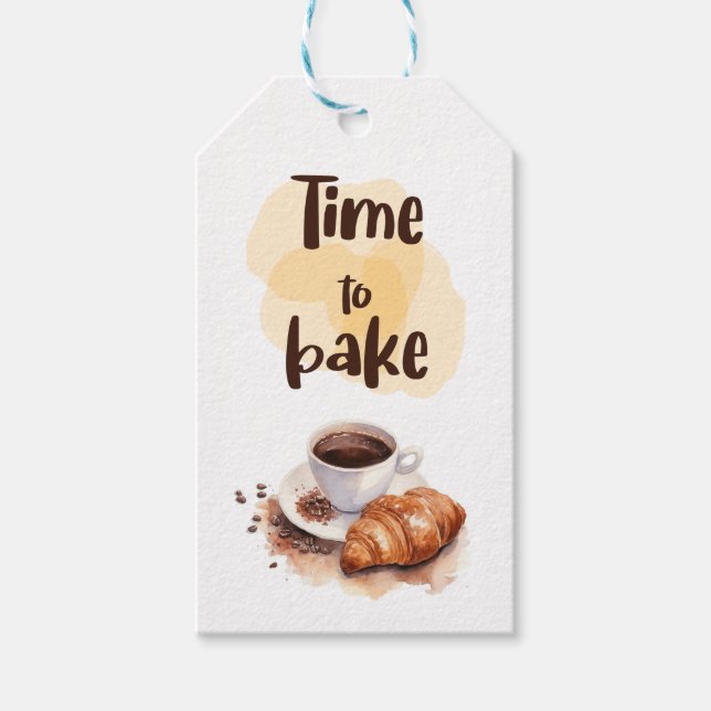 Étiquettes-cadeau Création de gâteau sucré  (Devant)