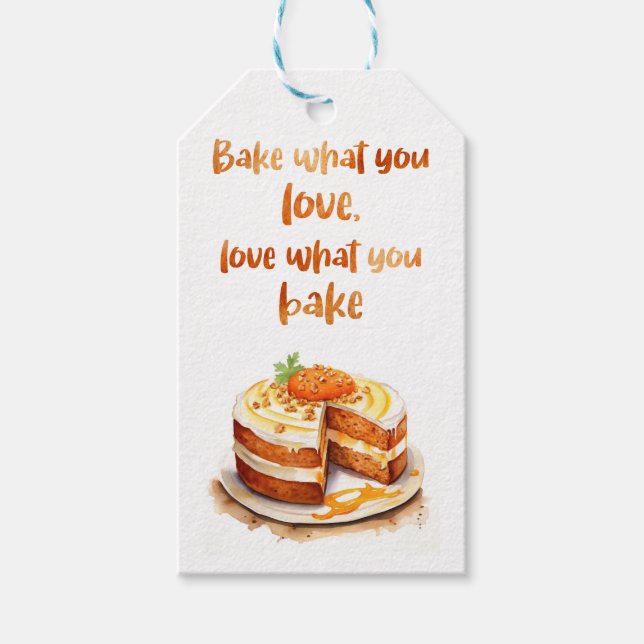 Étiquettes-cadeau Création de gâteau sucré  (Devant)