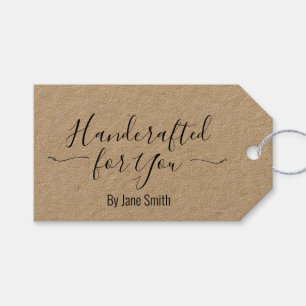 Étiquettes-cadeau Créé artisanalement pour vous, personnalisé