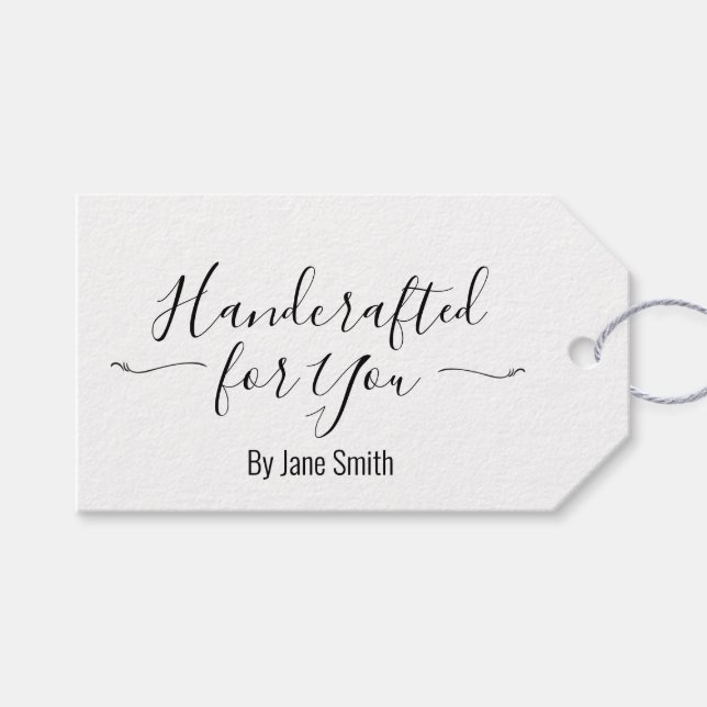 Étiquettes-cadeau Créé avec amour pour vous, personnalisé (Devant (Horizontal))