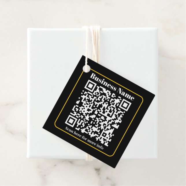 Étiquettes Cadeau Créer un code QR d'entreprise instantanément scann (En situation)