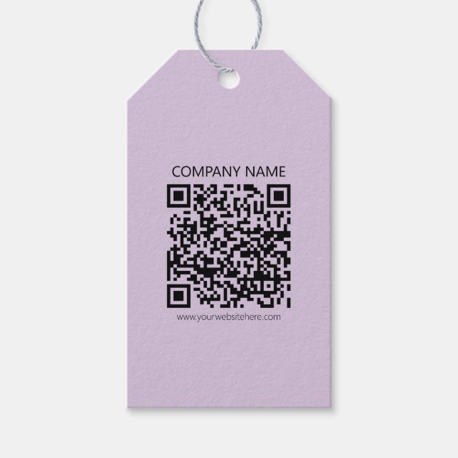 Étiquettes-cadeau Créer un code QR | Violet lavande pâle (Devant)