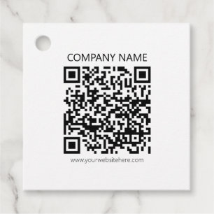 Étiquettes Cadeau Créer votre propre code QR   Noir et blanc