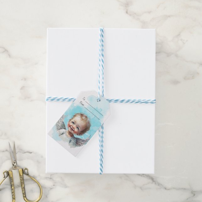 Étiquettes-cadeau Créez Votre Propre Ange de Noël pour un Bébé Heure (Avec de laficelle)