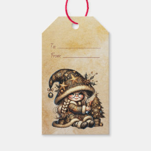 Étiquettes-cadeau Créez votre propre arbre de Noël magique aux gnome