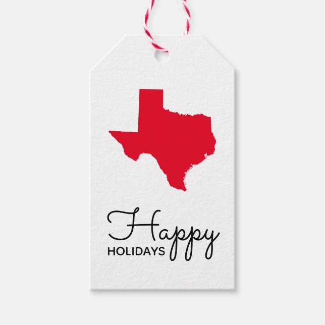 Étiquettes-cadeau Créez votre propre Texas Happy Holidays (Devant)