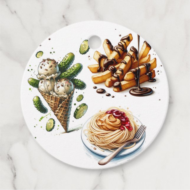 Étiquettes Cadeau Crème glacée et chicules Baby shower de craquelure (Devant)