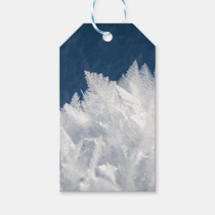 Étiquettes-cadeau Cristaux de glace d'hiver